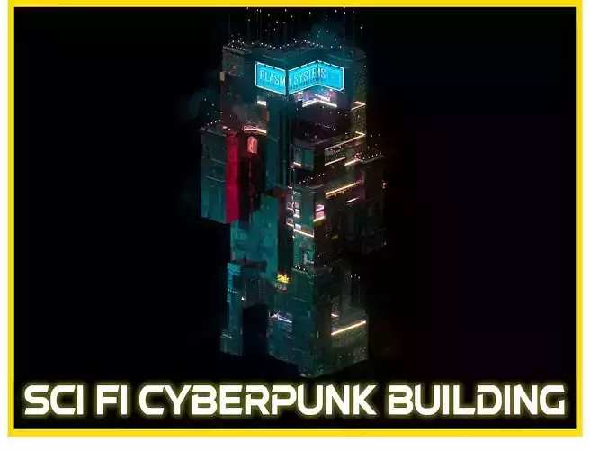 Sci-Fi Cyberpunk Futuristic City Skyscraper Building 41 3D model Sci-Fi Cyberpunk Futuristic City Skyscraper Building 41 3D model