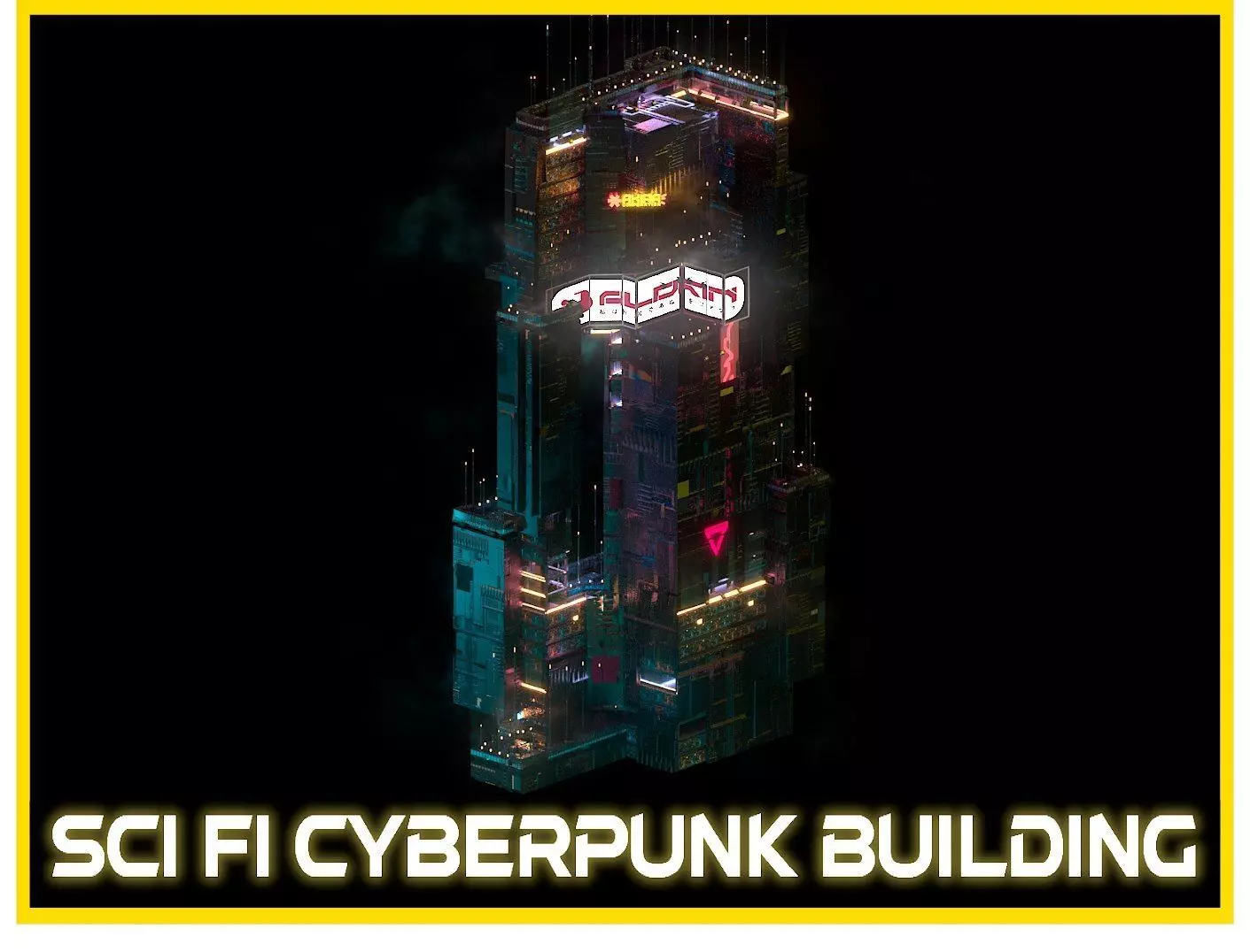 Sci-Fi Cyberpunk Futuristic City Skyscraper Building  37 3D model_0