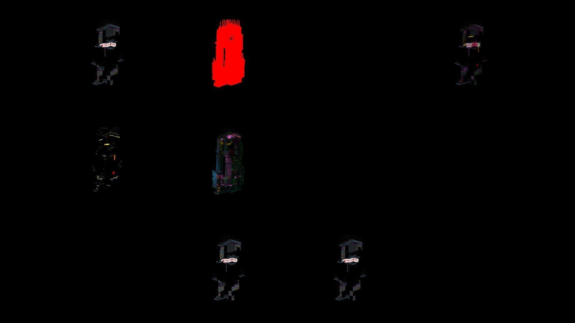 Sci-Fi Cyberpunk Futuristic City Skyscraper Building  37 3D model_4