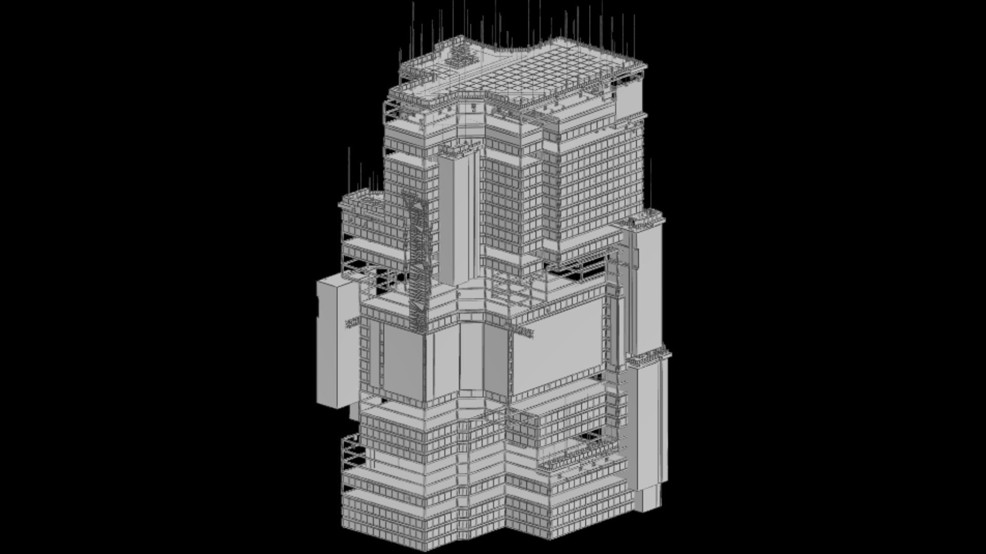 Sci-Fi Cyberpunk Futuristic City Skyscraper Building 36 3D model_6