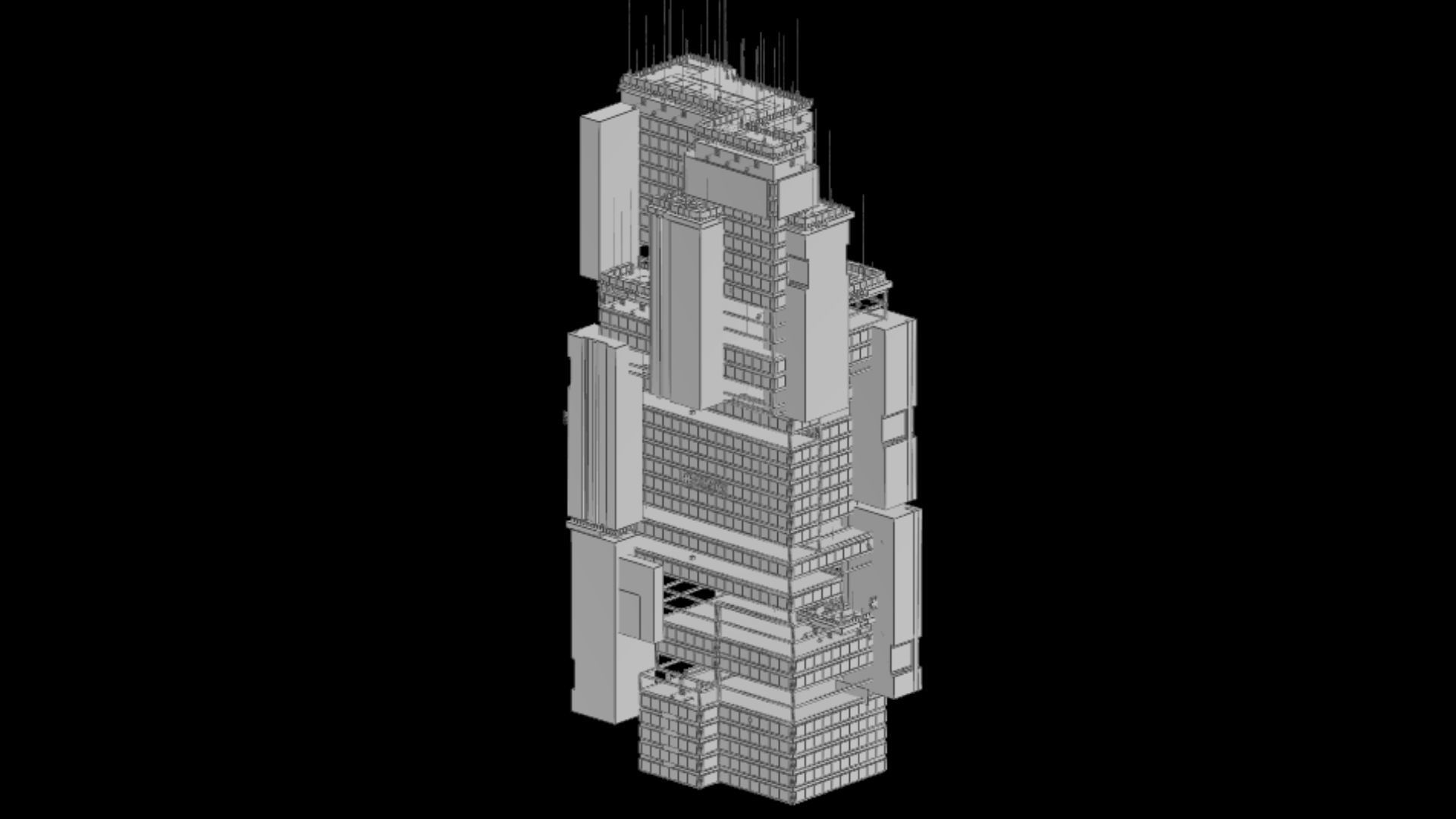 Sci-Fi Cyberpunk Futuristic City Skyscraper Building 35 3D model_6