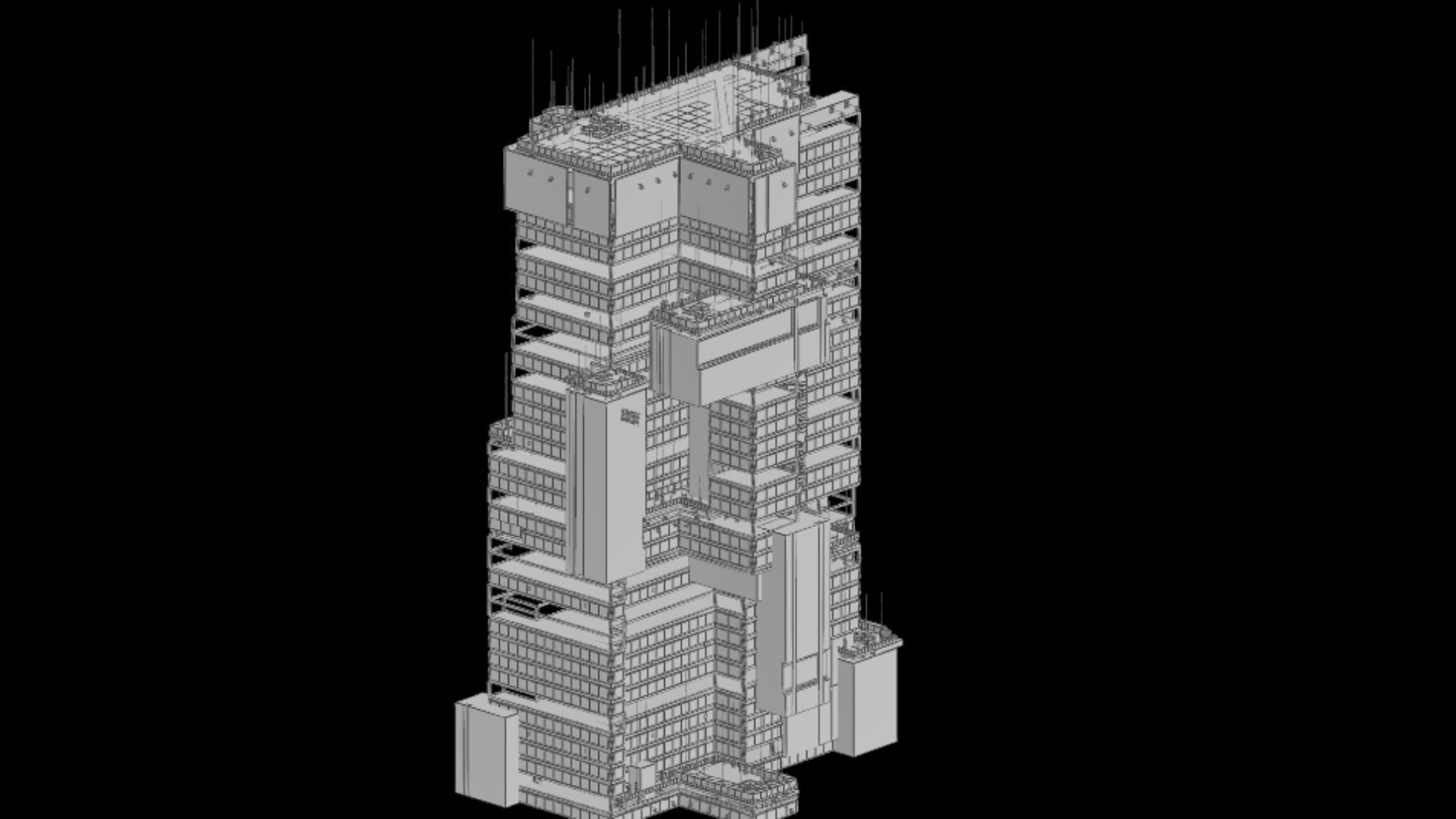 Sci-Fi Cyberpunk Futuristic City Skyscraper Building 34 3D model_6
