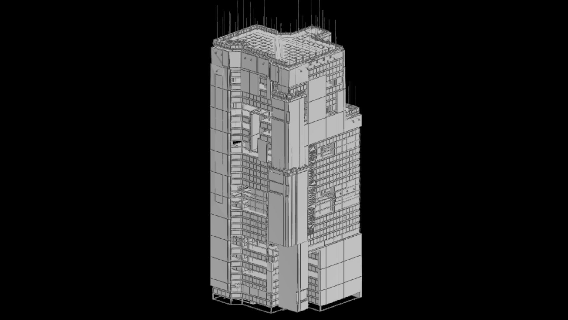 Sci-Fi Cyberpunk Futuristic City Skyscraper Building  33 3D model_6