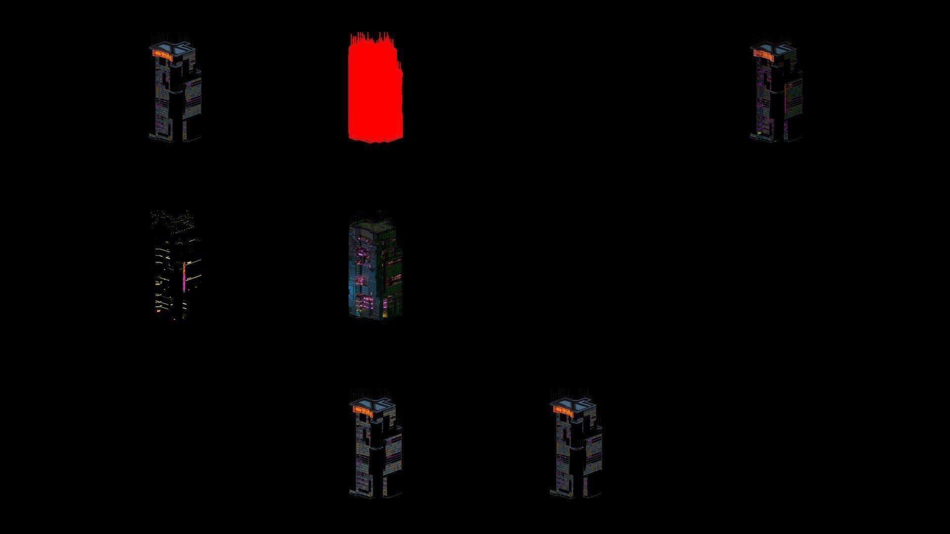 Sci-Fi Cyberpunk Futuristic City Skyscraper Building  33 3D model_4