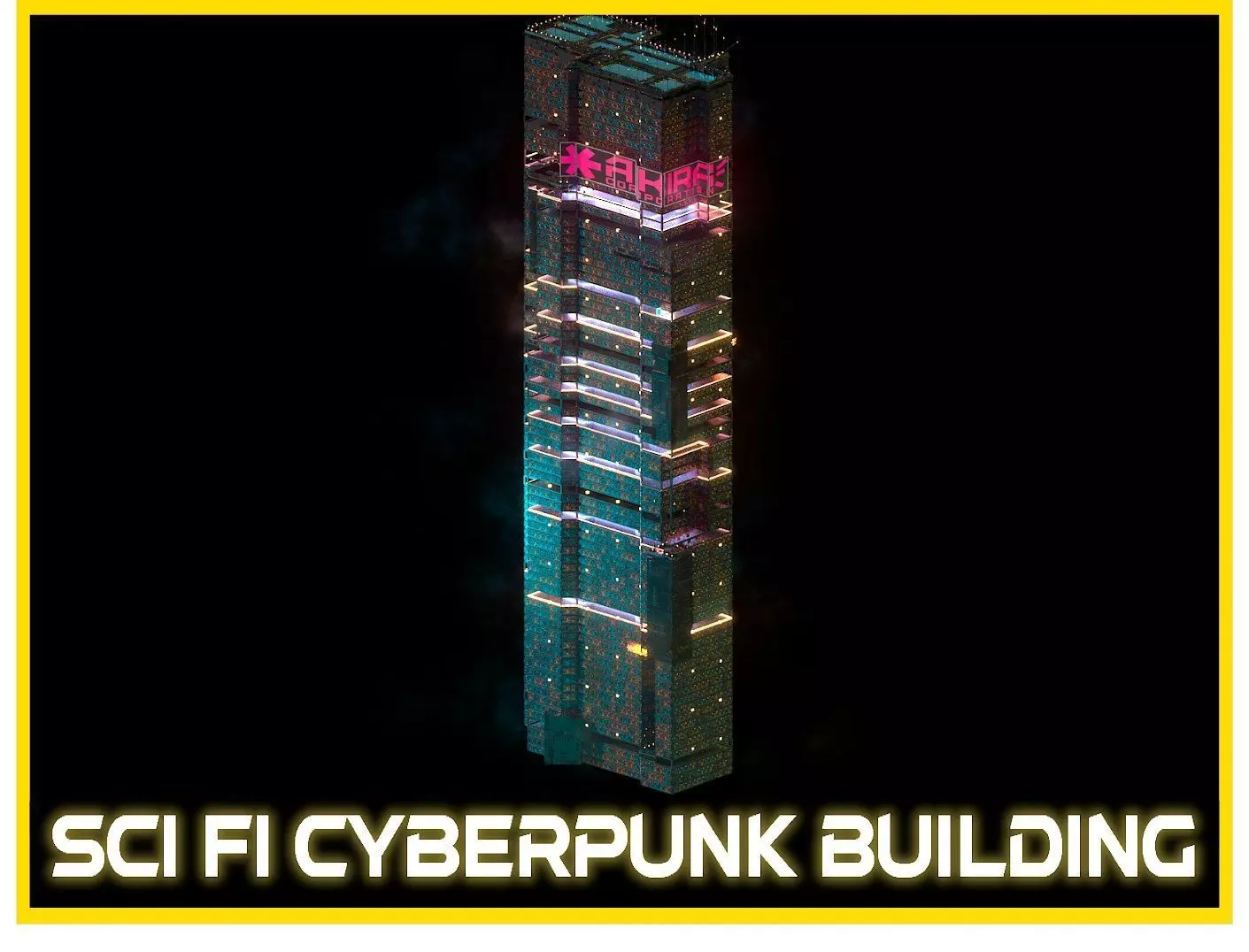 Sci-Fi Cyberpunk Futuristic City Skyscraper Building 32 3D model_0