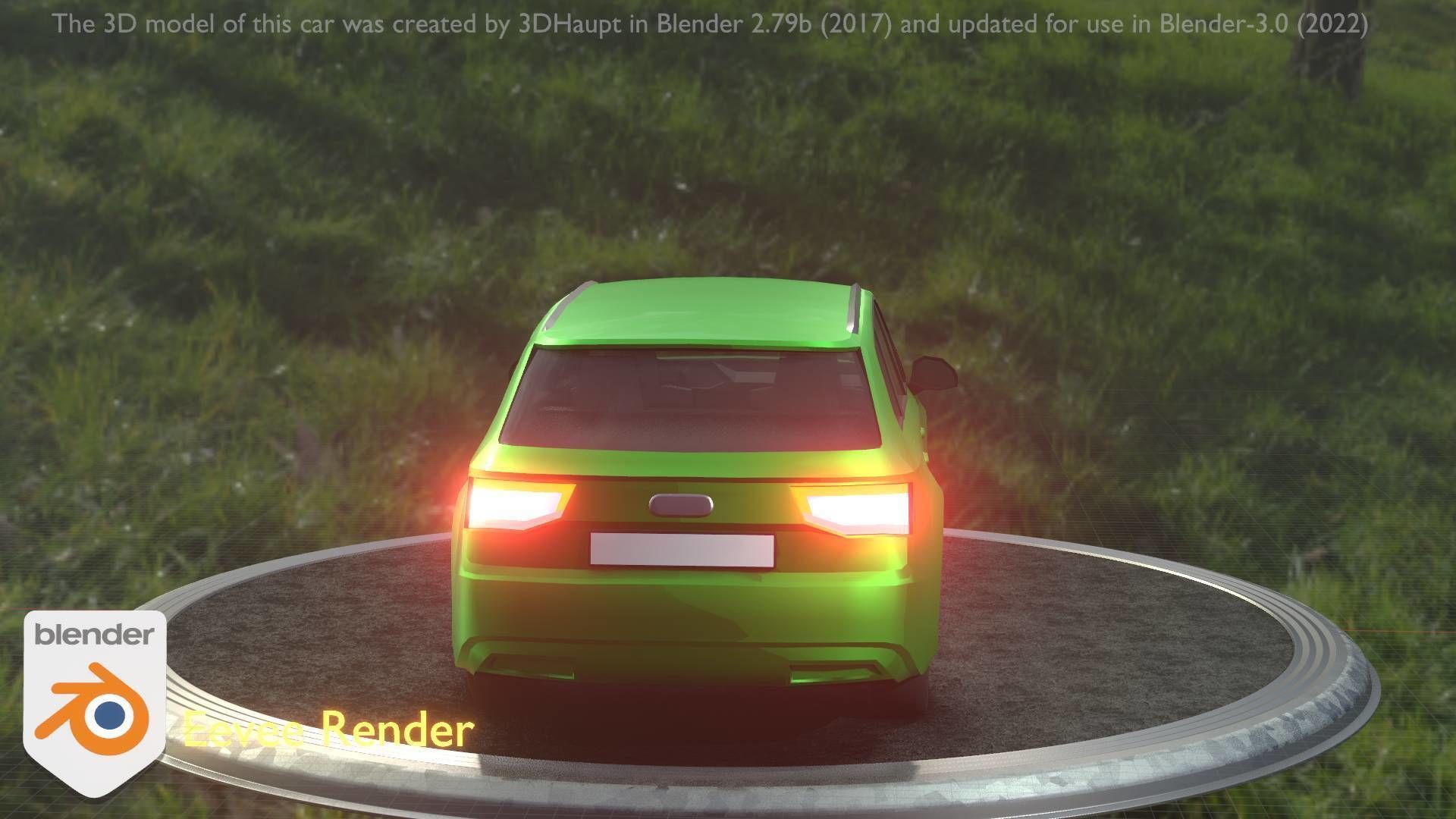 City Cars All Types A B C D E Green 3D Model Collection_60