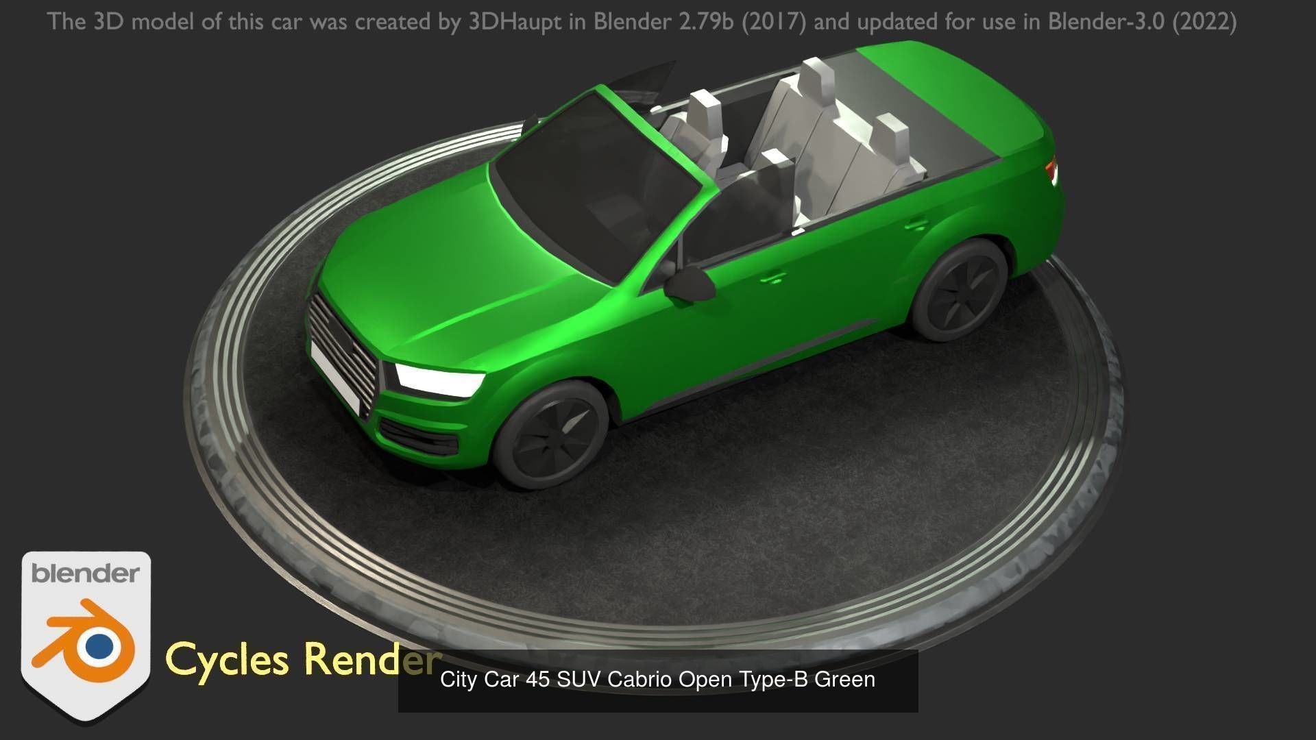 City Cars All Types A B C D E Green 3D Model Collection_15