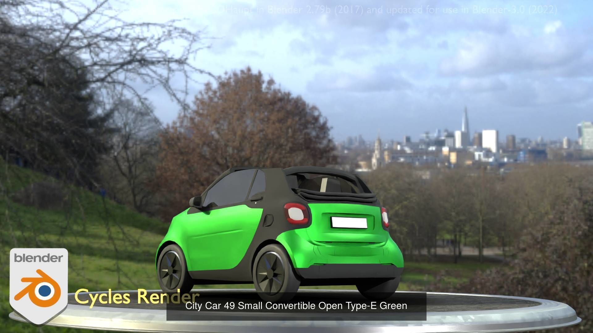 City Cars All Types A B C D E Green 3D Model Collection_23