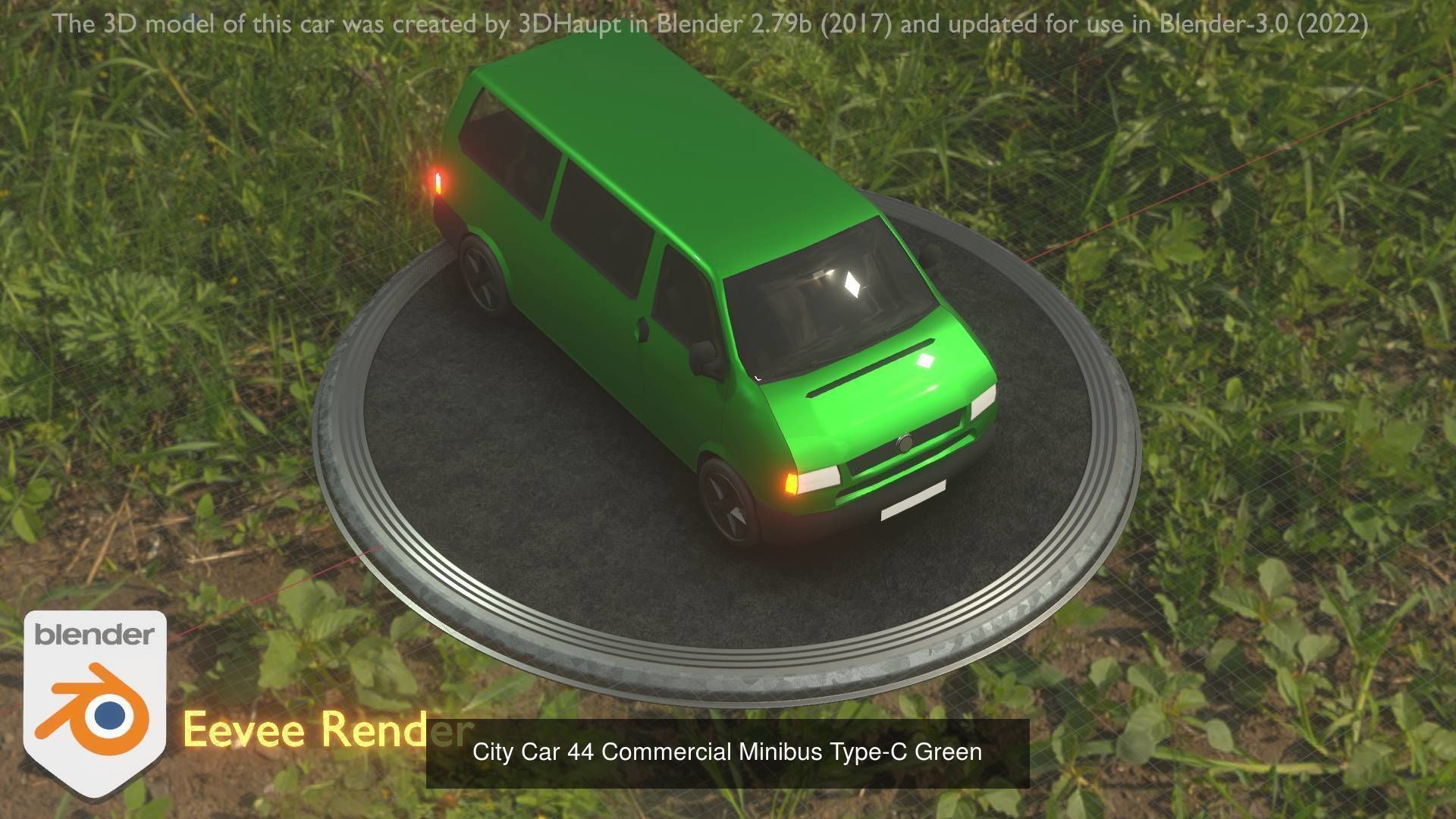 City Cars All Types A B C D E Green 3D Model Collection_13