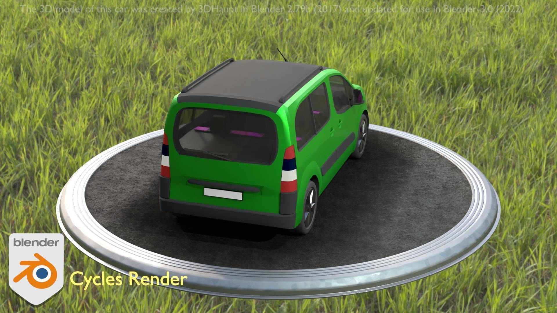 City Cars All Types A B C D E Green 3D Model Collection_105