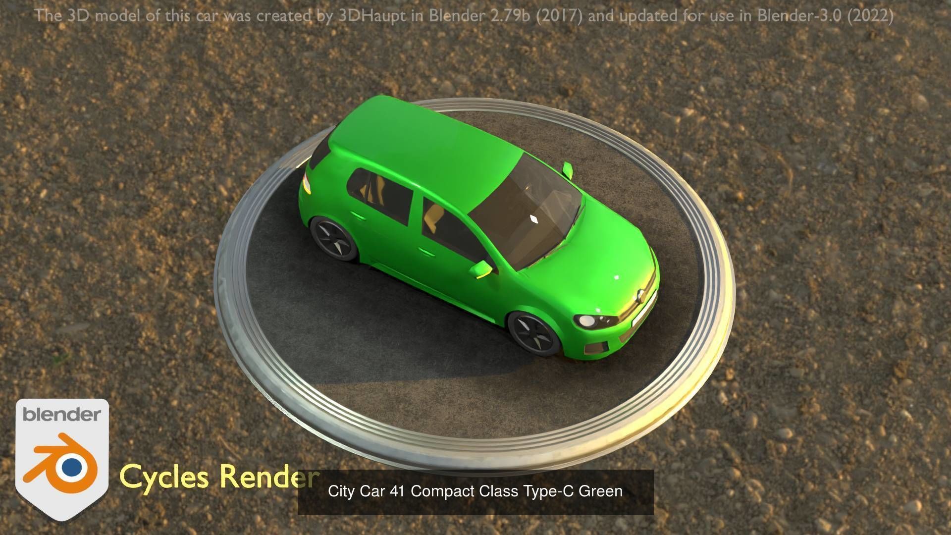 City Cars All Types A B C D E Green 3D Model Collection_7