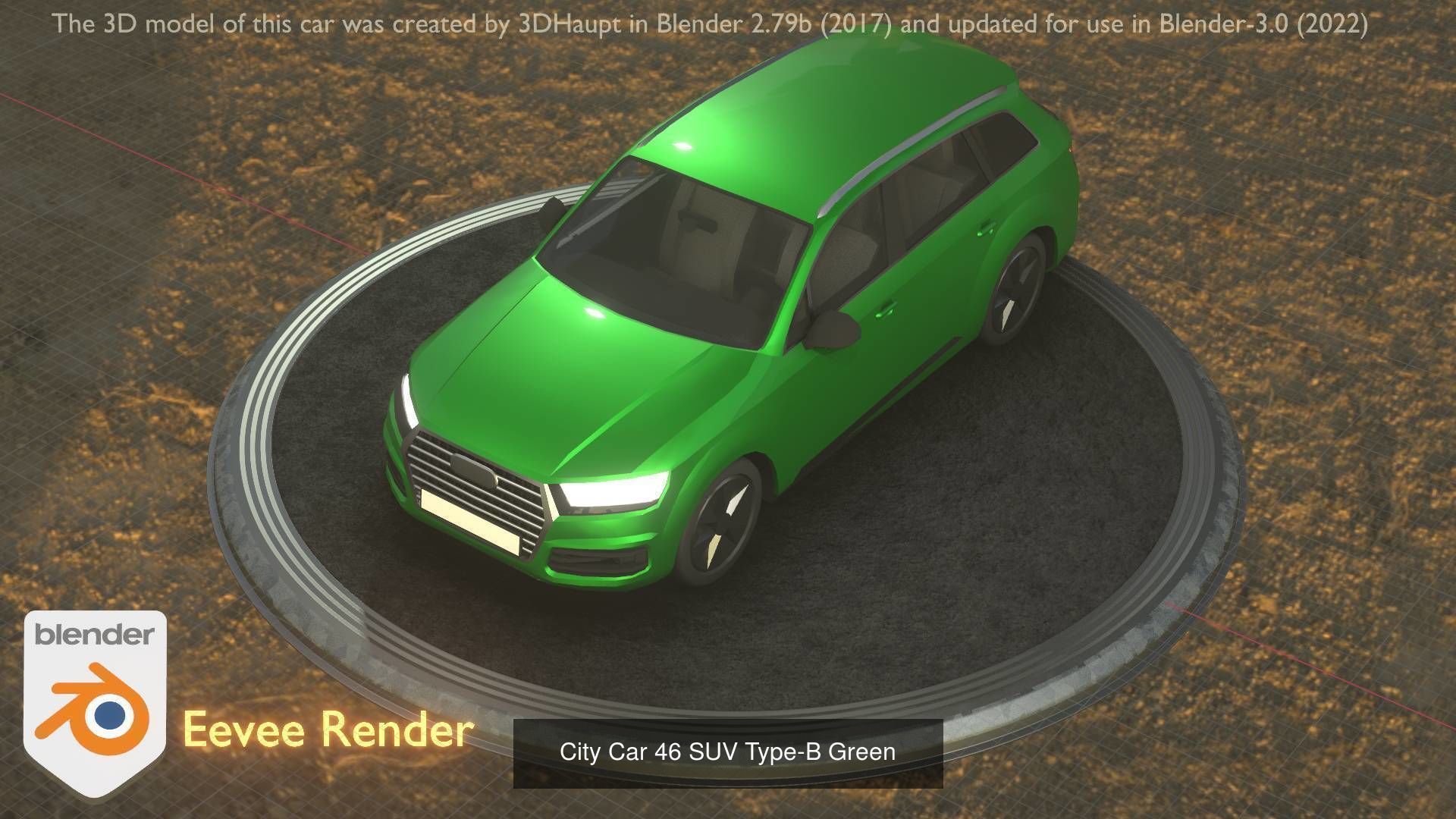 City Cars All Types A B C D E Green 3D Model Collection_17