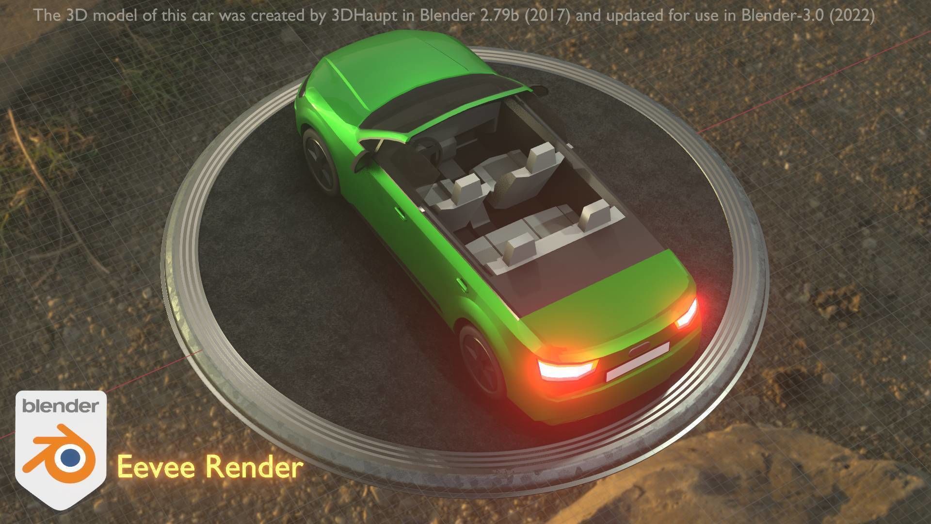 City Cars All Types A B C D E Green 3D Model Collection_56