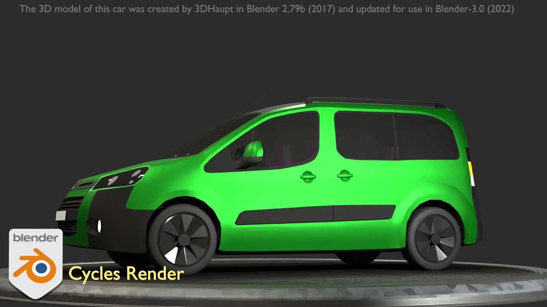 City Cars All Types A B C D E Green 3D Model Collection_99