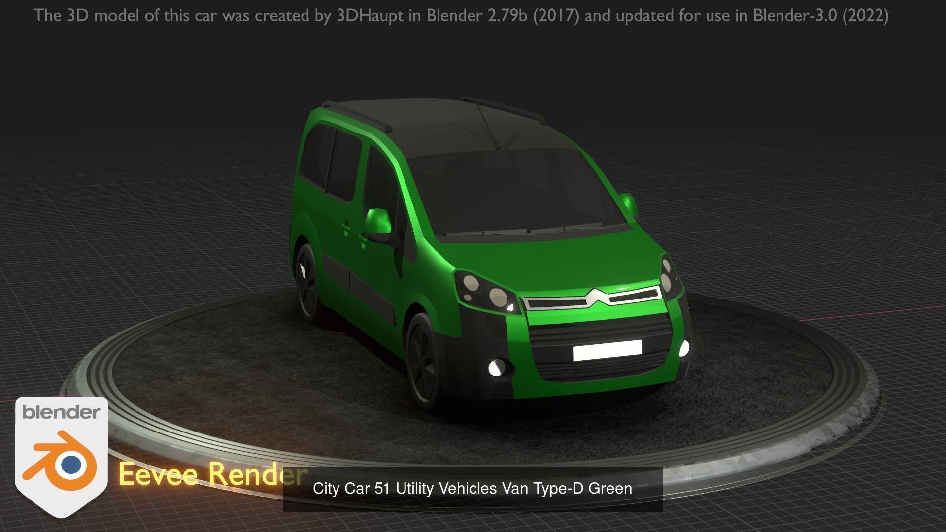 City Cars All Types A B C D E Green 3D Model Collection_27