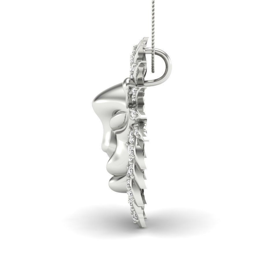 Lion Pendant 3dm render detail 3D print model 3D print model_13