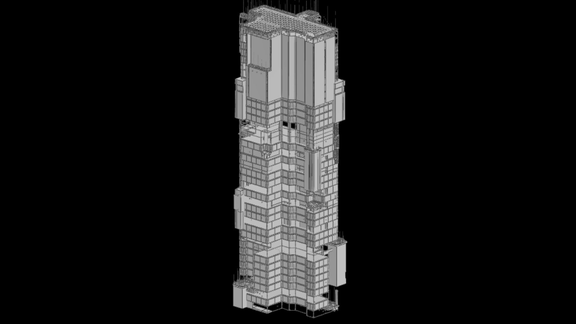 Sci-Fi Cyberpunk Futuristic City Skyscraper Building 27 3D model_6