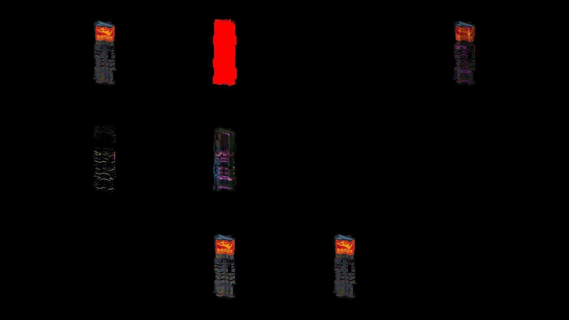 Sci-Fi Cyberpunk Futuristic City Skyscraper Building 27 3D model_4