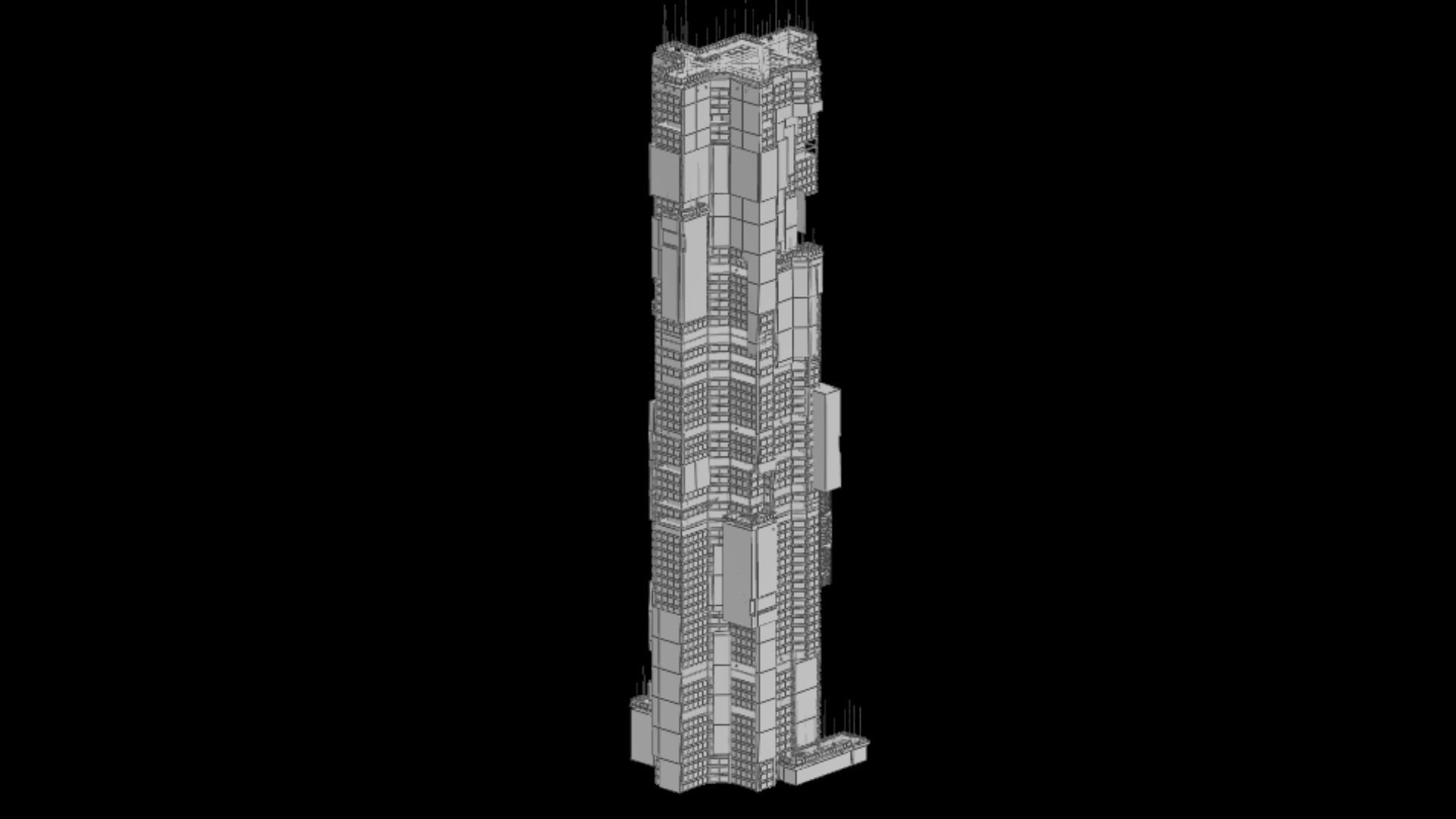 Sci-Fi Cyberpunk Futuristic City Skyscraper Building  26 3D model_6