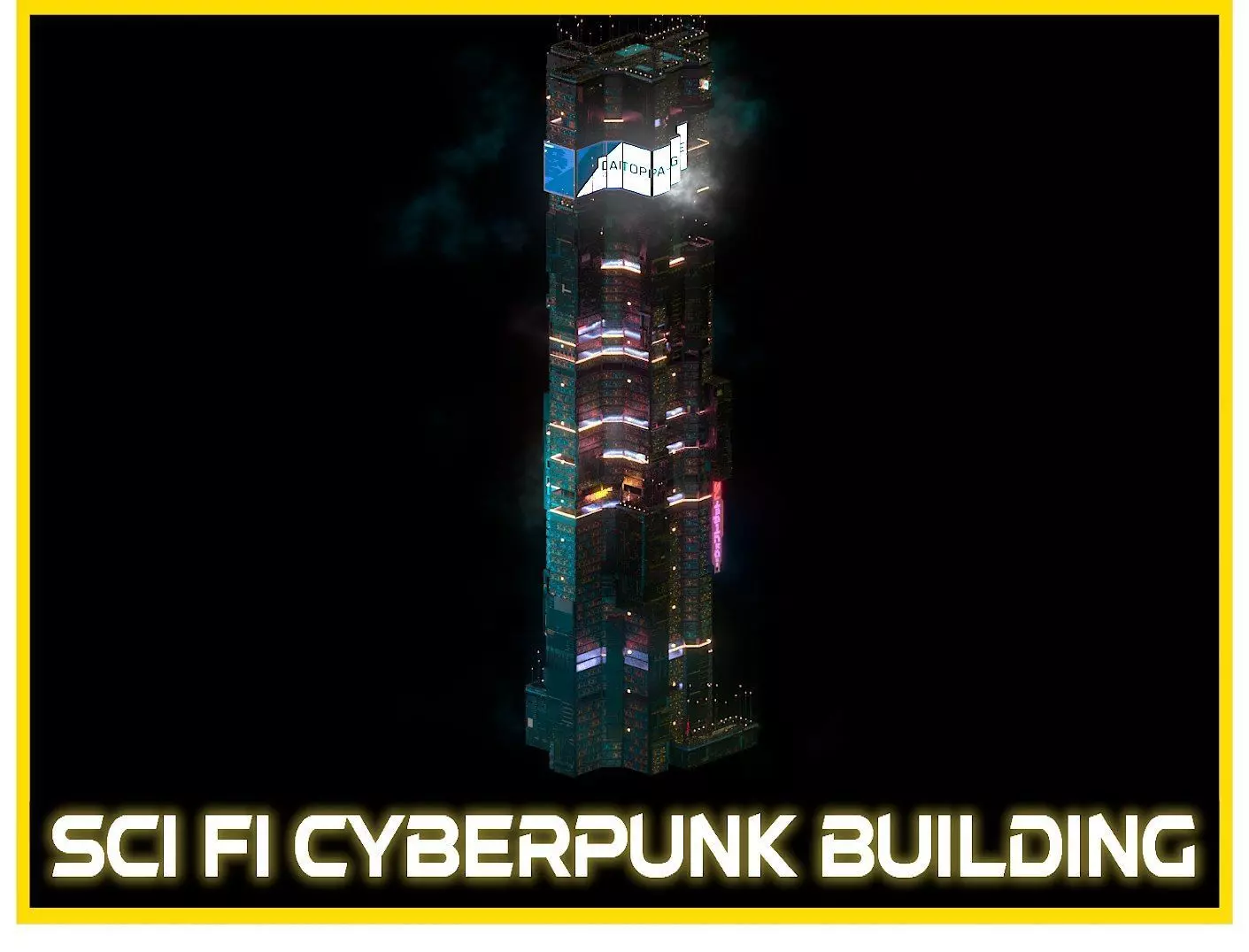 Sci-Fi Cyberpunk Futuristic City Skyscraper Building  26 3D model_0
