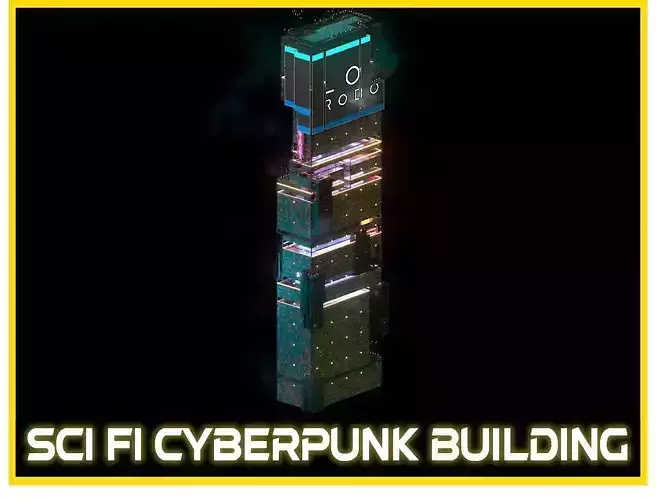Sci-Fi Cyberpunk Futuristic City Skyscraper Building 25 3D model Sci-Fi Cyberpunk Futuristic City Skyscraper Building 25 3D model