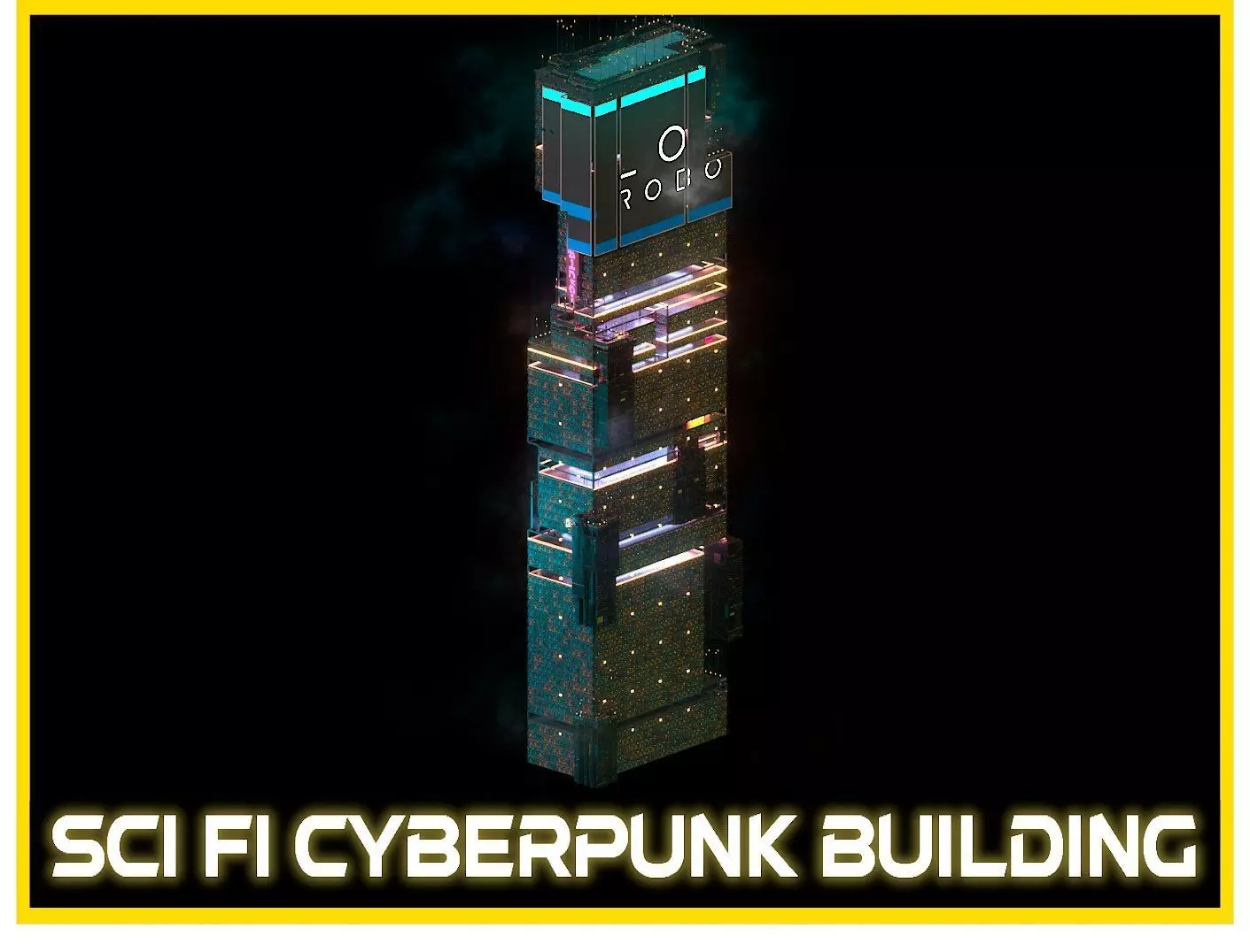 Sci-Fi Cyberpunk Futuristic City Skyscraper Building 25 3D model_0