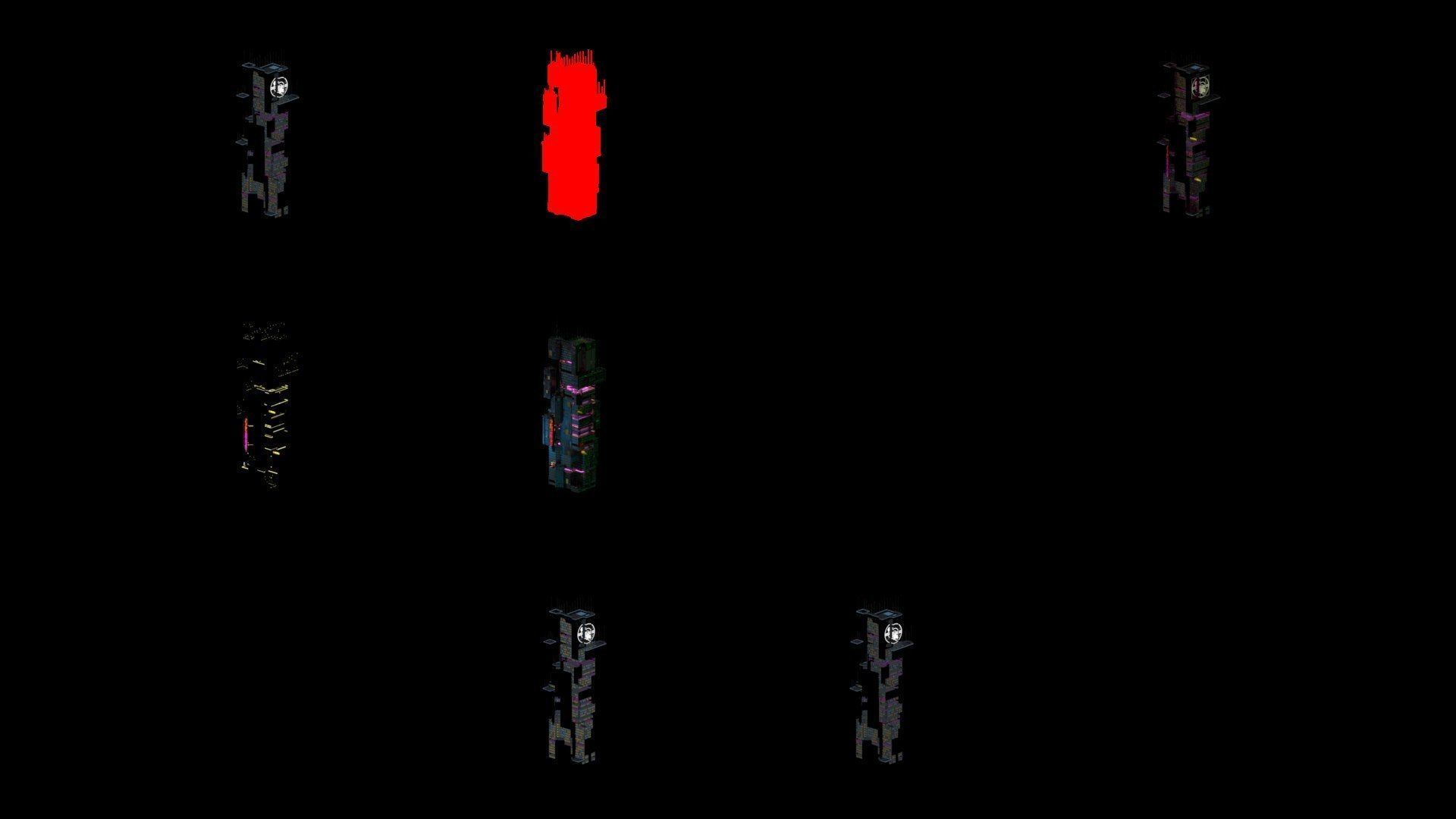 Sci-Fi Cyberpunk Futuristic City Skyscraper Building 23 3D model_4