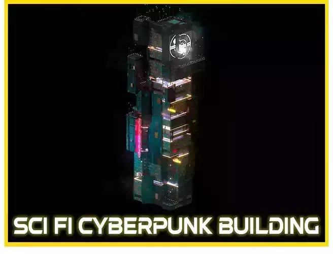 Sci-Fi Cyberpunk Futuristic City Skyscraper Building 23 3D model Sci-Fi Cyberpunk Futuristic City Skyscraper Building 23 3D model