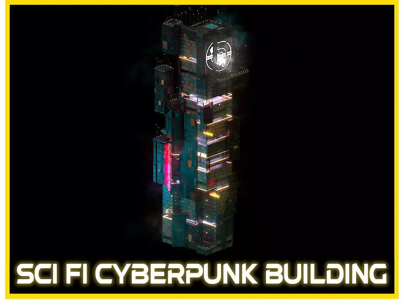 Sci-Fi Cyberpunk Futuristic City Skyscraper Building 23 3D model_0