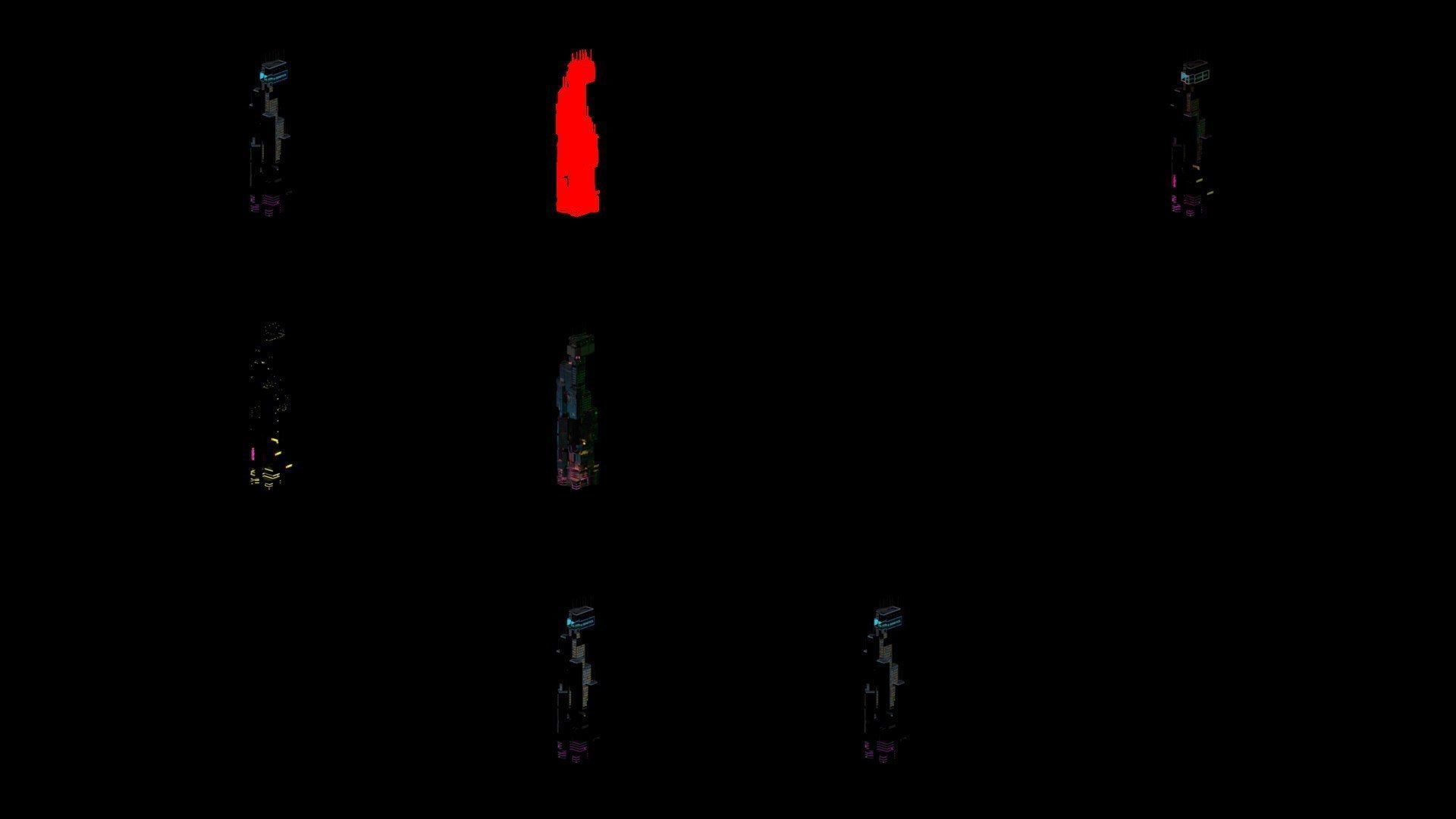 Sci-Fi Cyberpunk Futuristic City Skyscraper Building  20 3D model_4