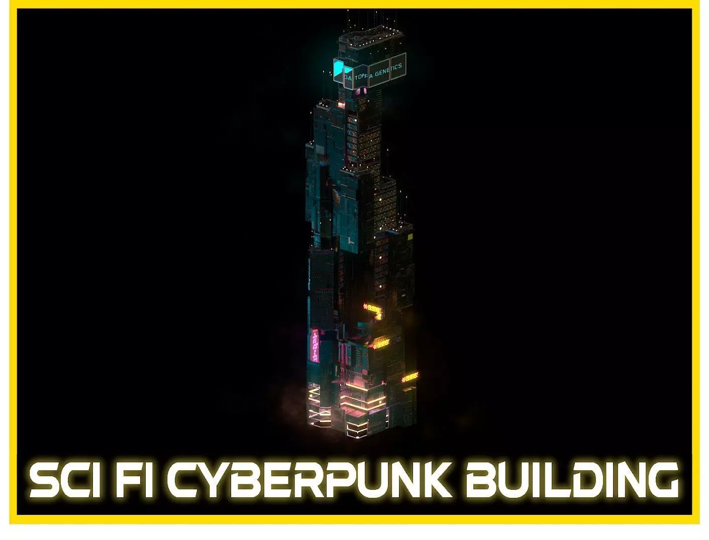 Sci-Fi Cyberpunk Futuristic City Skyscraper Building  20 3D model_0