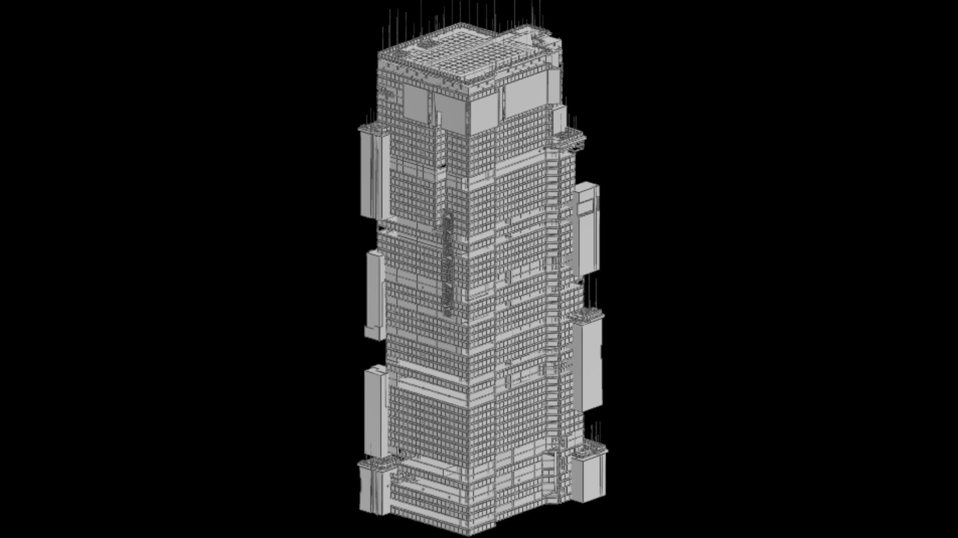 Sci-Fi Cyberpunk Futuristic City Skyscraper Building  19 3D model_6