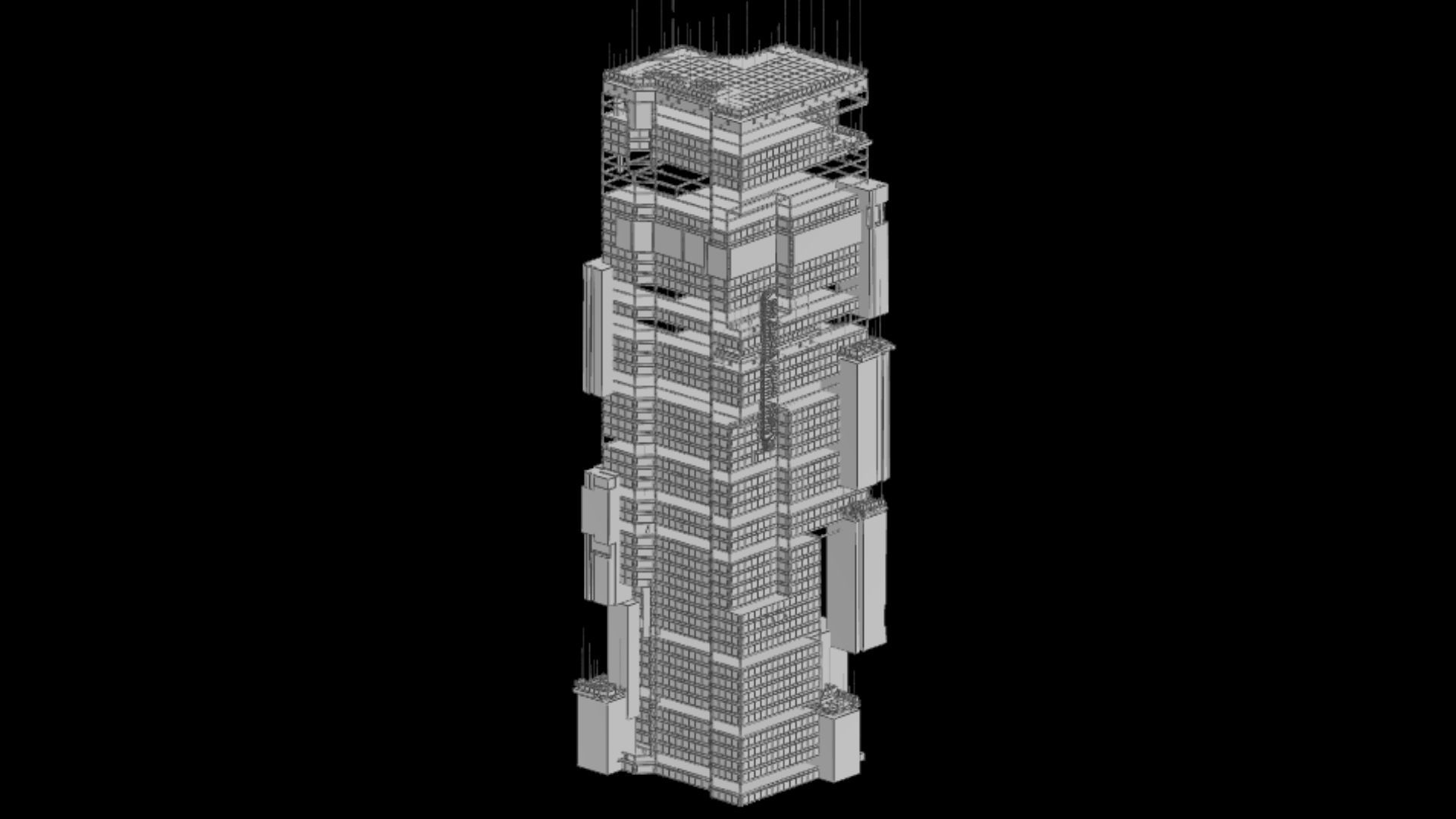Sci-Fi Cyberpunk Futuristic City Skyscraper Building  18 3D model_6