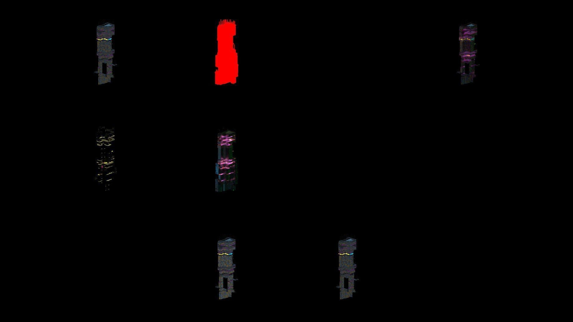 Sci-Fi Cyberpunk Futuristic City Skyscraper Building  17 3D model_4