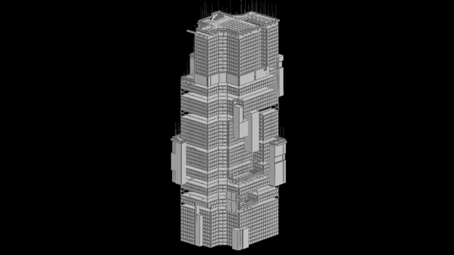 Sci-Fi Cyberpunk Futuristic City Skyscraper Building  16 3D model_6