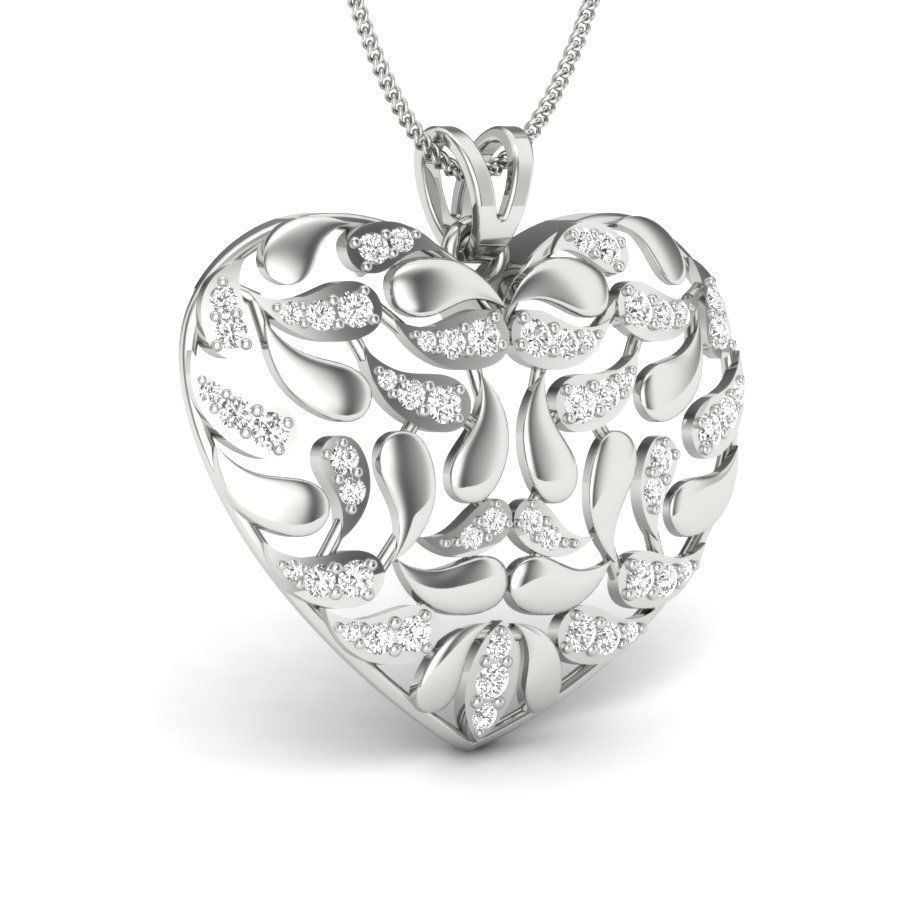 Women Heart pendant 3dm render detail 3D print model_13
