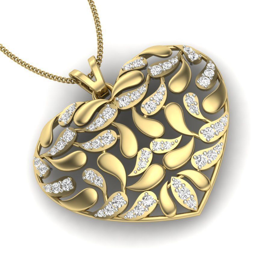 Women Heart pendant 3dm render detail 3D print model_1