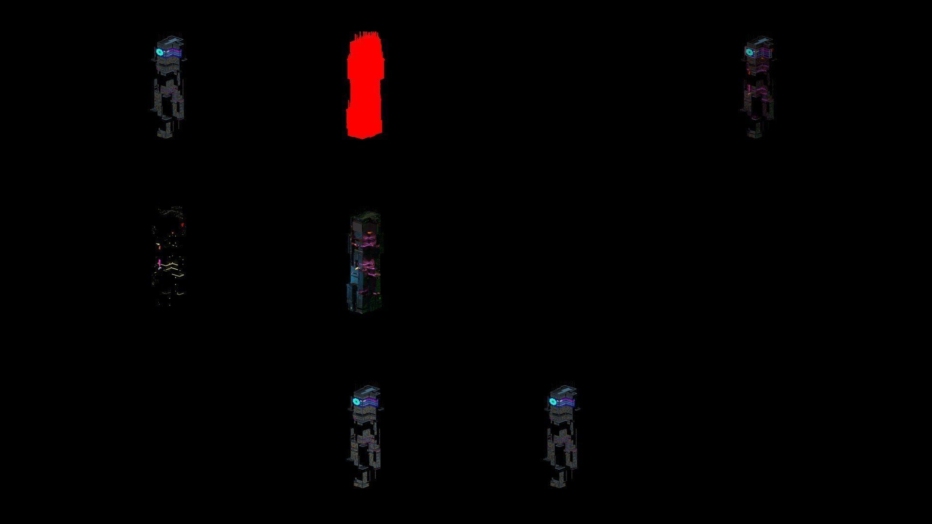 Sci-Fi Cyberpunk Futuristic City Skyscraper Building  14 3D model_4