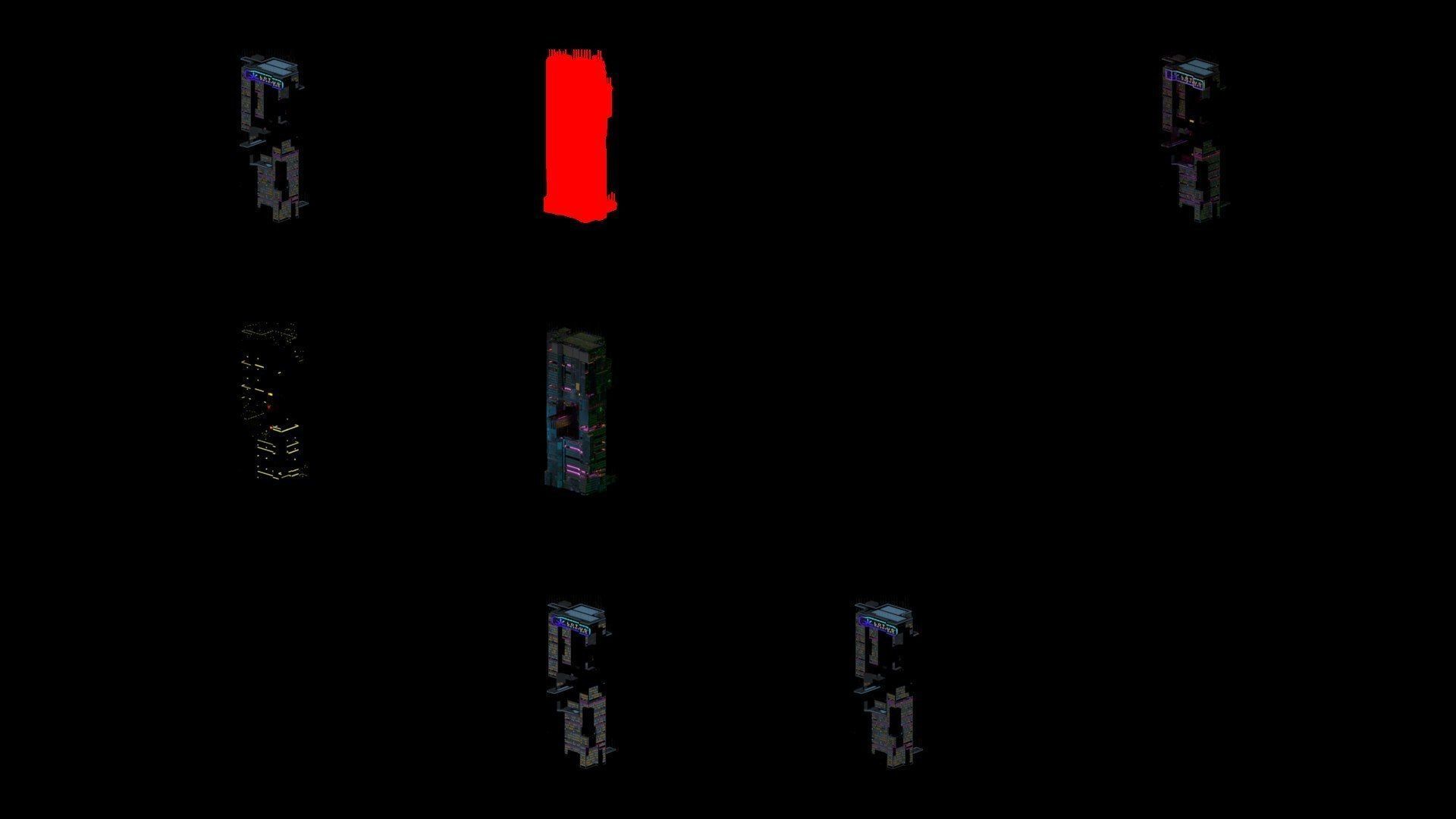 Sci-Fi Cyberpunk Futuristic City Skyscraper Building  13 3D model_4