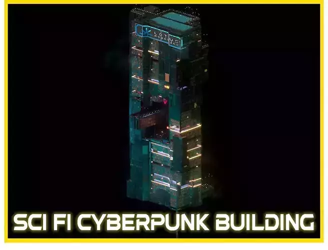 Sci-Fi Cyberpunk Futuristic City Skyscraper Building  13 3D model