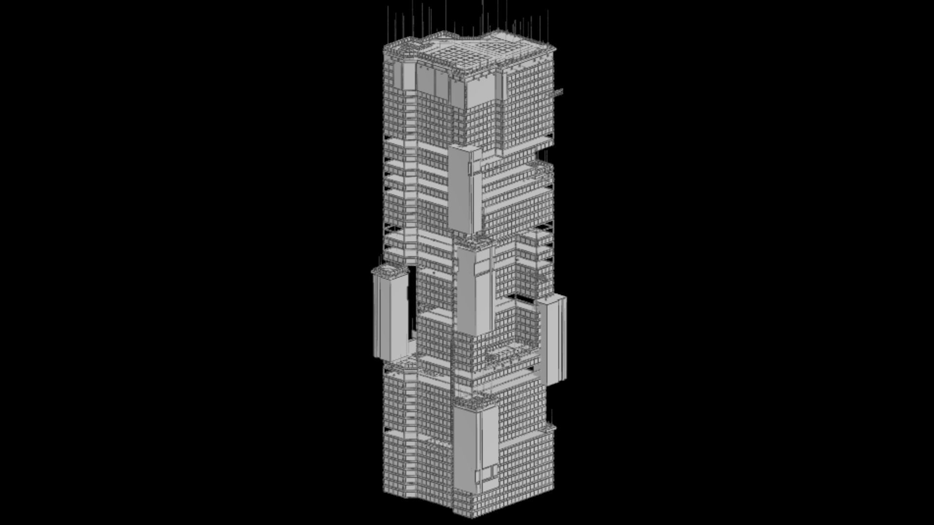 Sci-Fi Cyberpunk Futuristic City Skyscraper Building  12 3D model_6