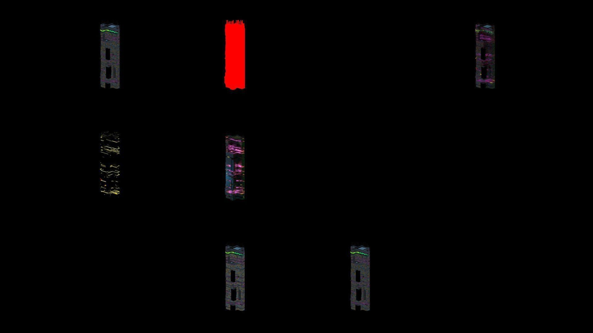 Sci-Fi Cyberpunk Futuristic City Skyscraper Building  10 3D model_4