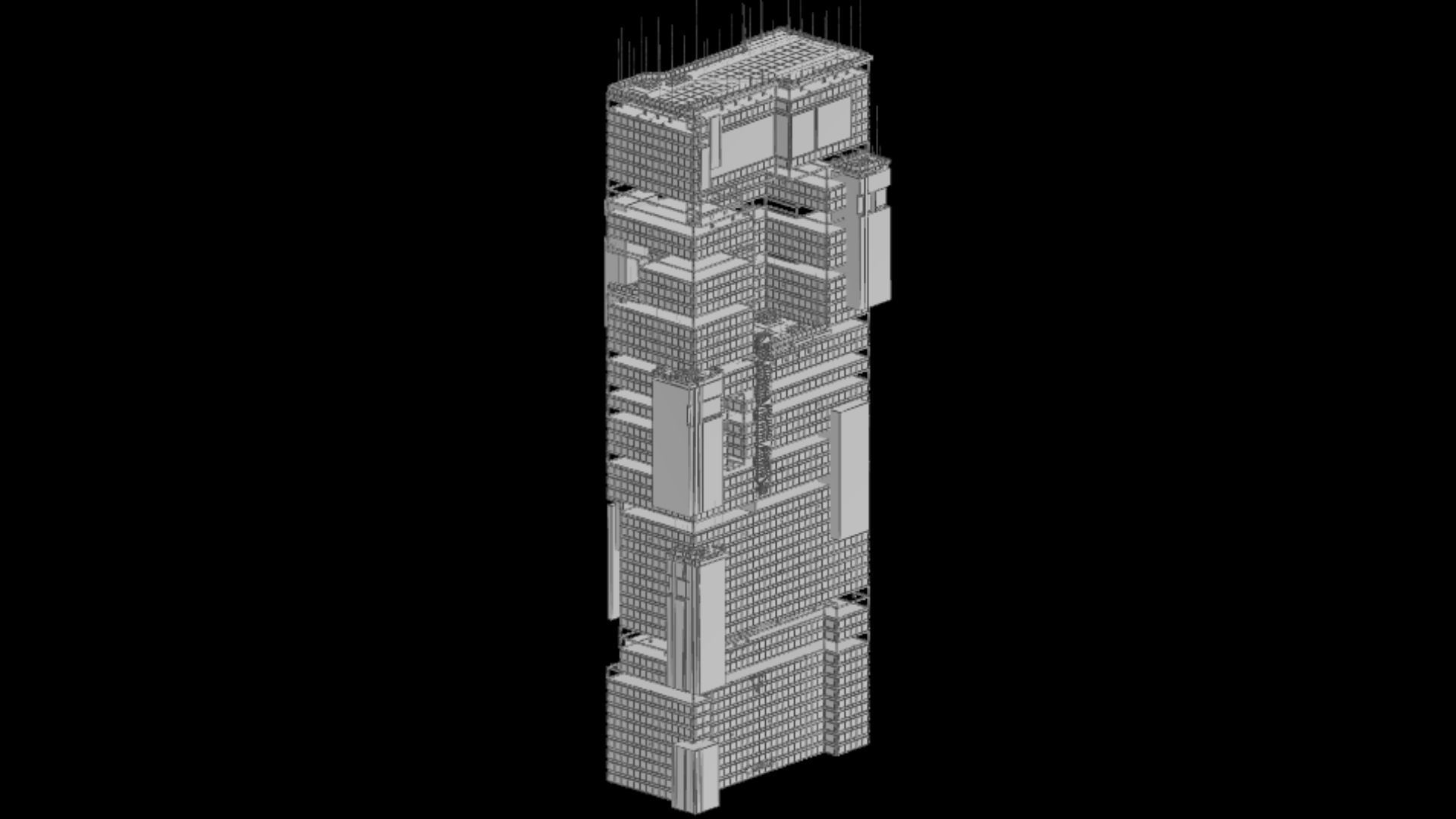 Sci-Fi Cyberpunk Futuristic City Skyscraper Building  07 3D model_6