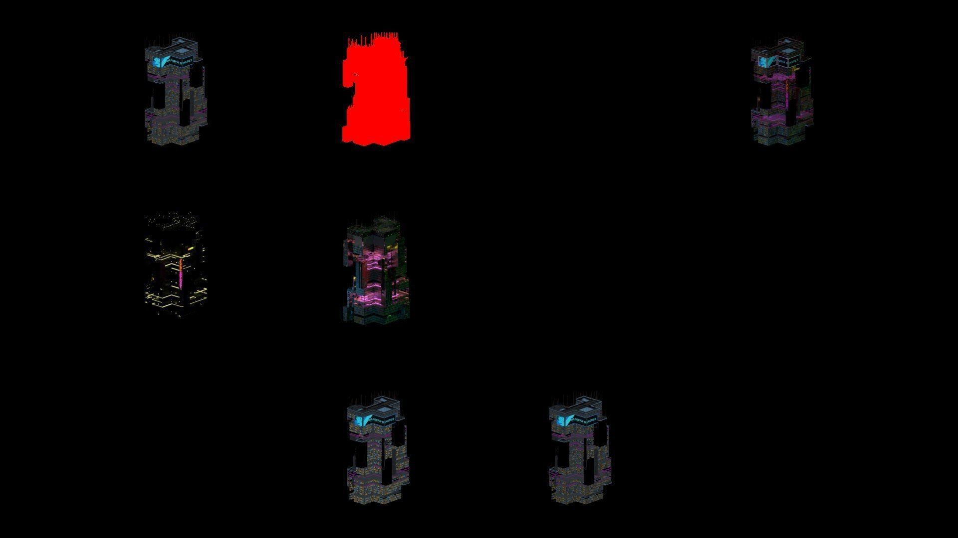 Sci-Fi Cyberpunk Futuristic City Skyscraper Building  06 3D model_4