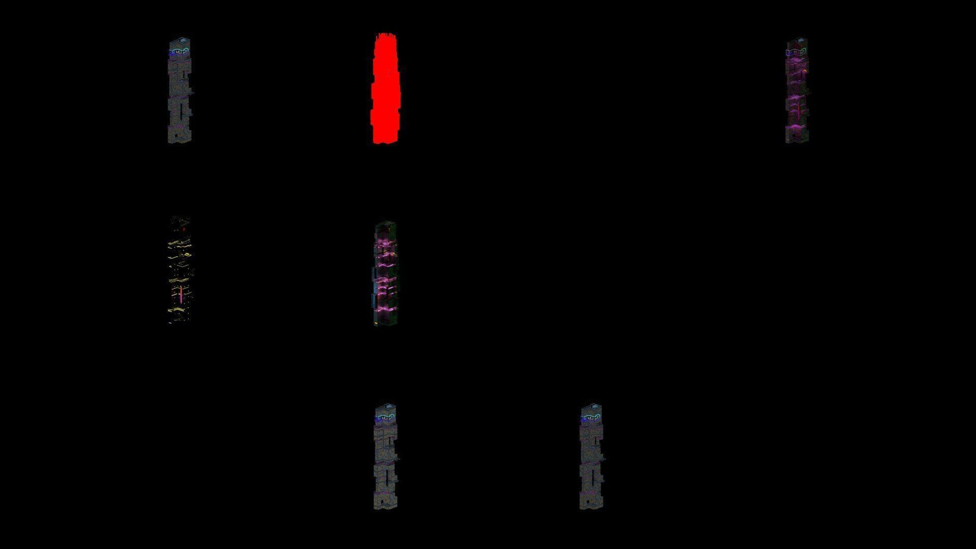 Sci-Fi Cyberpunk Futuristic City Skyscraper Building  05 3D model_4