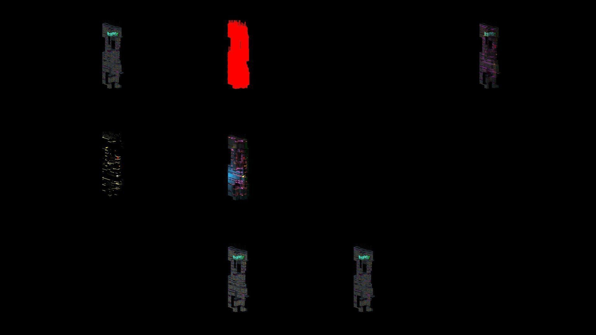 Sci-Fi Cyberpunk Futuristic City Skyscraper Building  03 3D model_4