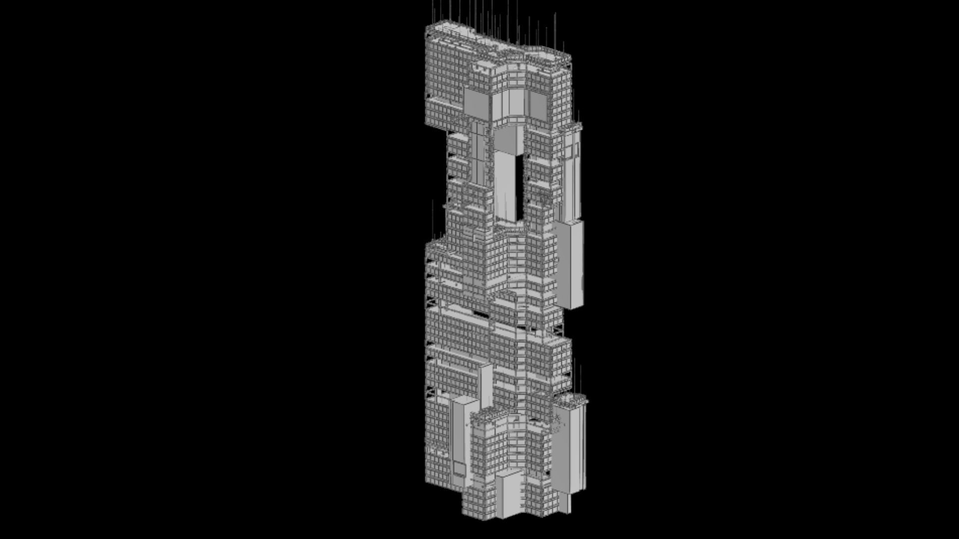 Sci-Fi Cyberpunk Futuristic City Skyscraper Building  03 3D model_6