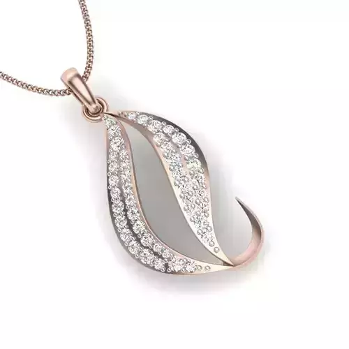 Pendant 3dm render detail diamond gold