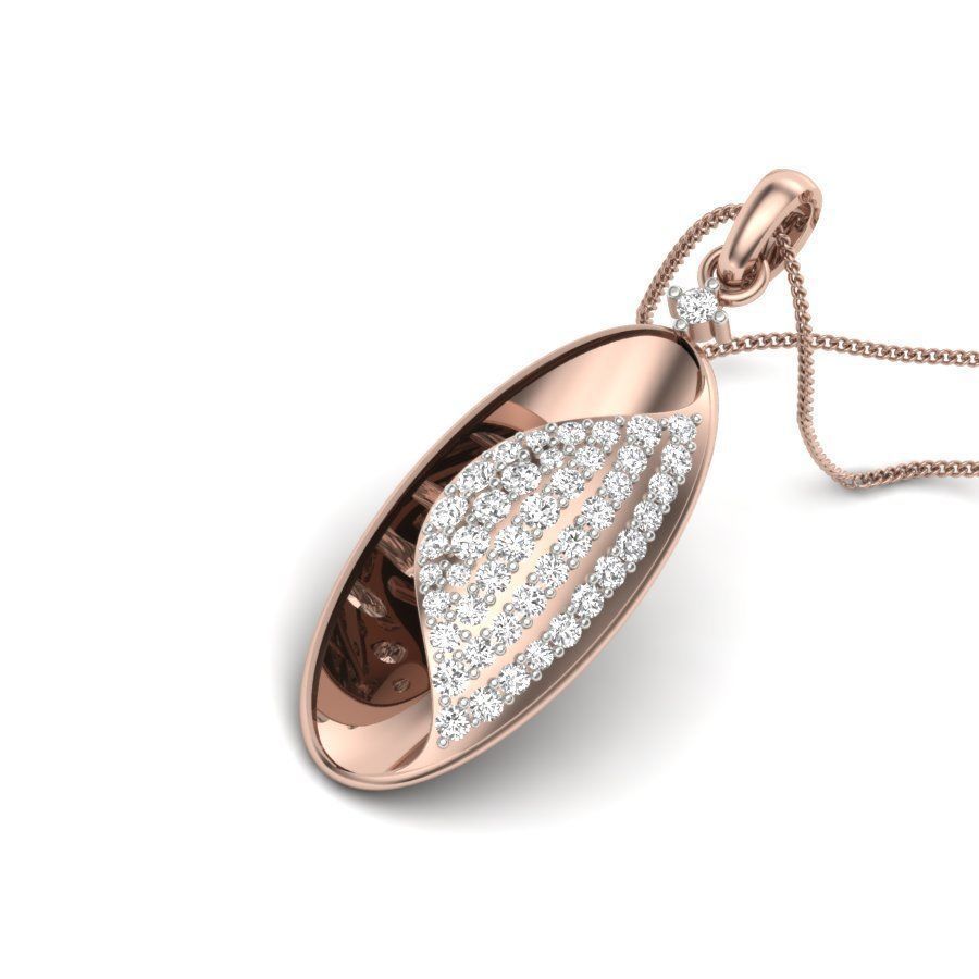 Pendant 3dm render detail diamond gold 3D print model_11