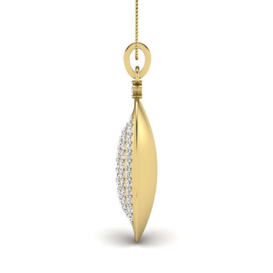 Pendant 3dm render detail diamond gold 3D print model_4